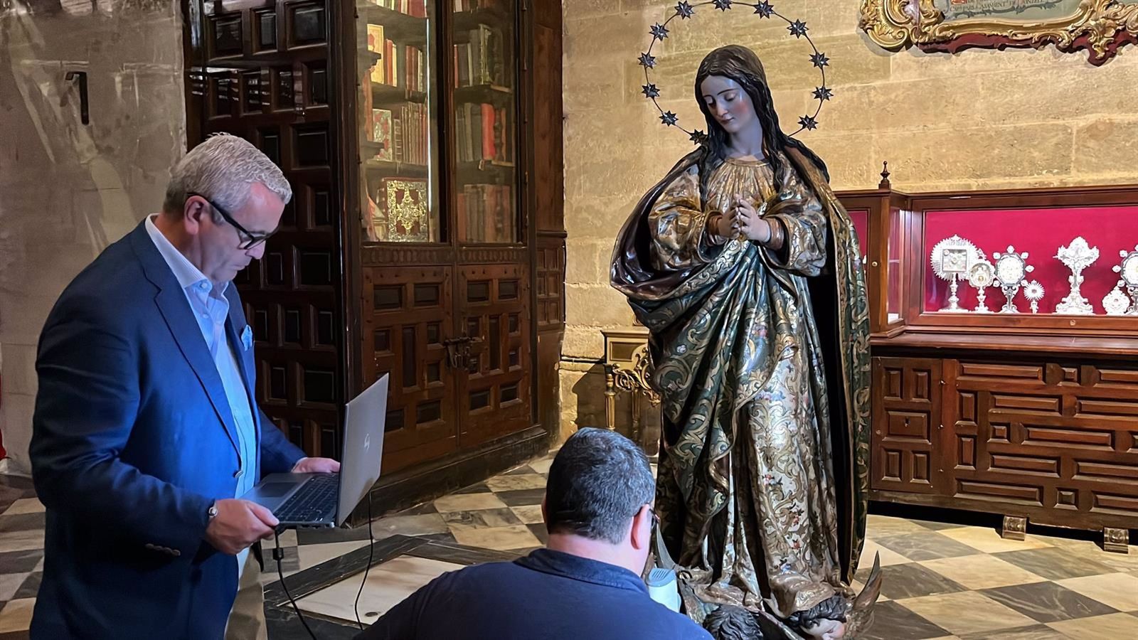 Proceso de escaneo de esta imponente talla