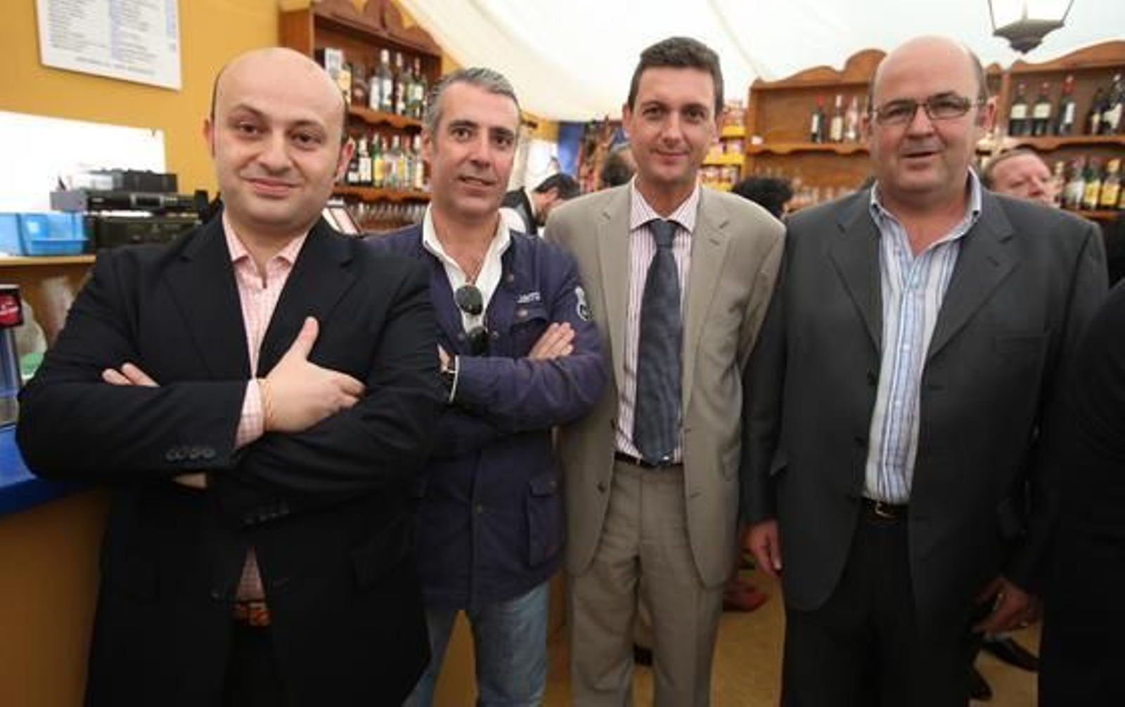 Marco Antonio Velo, Jesús Galván, Miguel Berraquero, gerente de Diario de Jerez; y Fernando del Pino, del Grupo Romero Caballero.

Foto: Vanesa Lobo