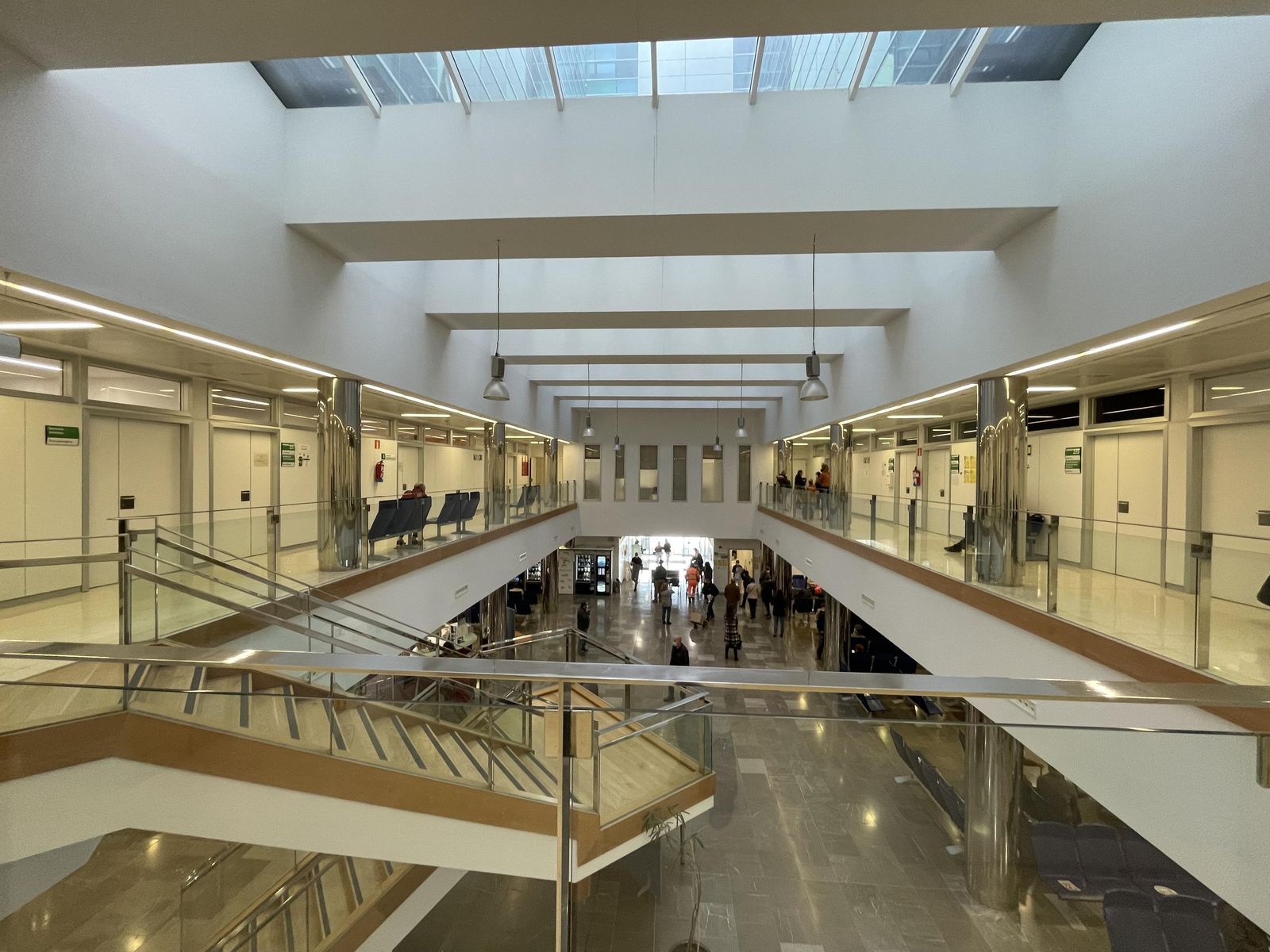 Patio interior del Hospital Clínico.