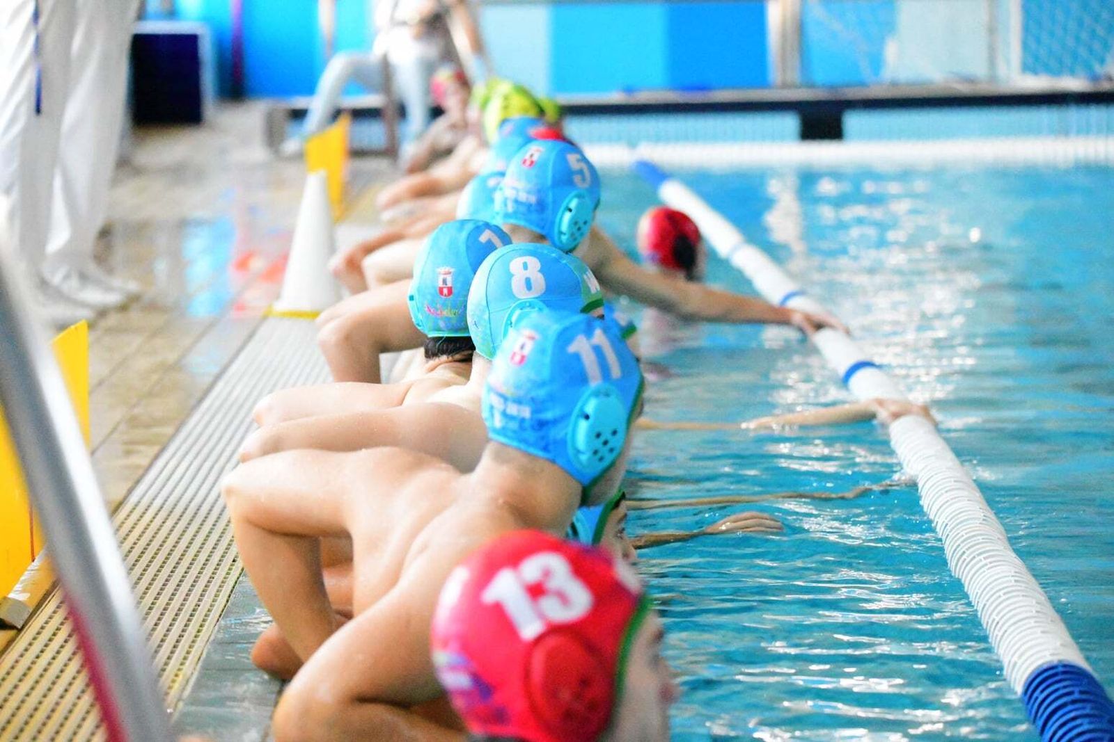 Los jugadores del Waterpolo DosHermanas PQS.