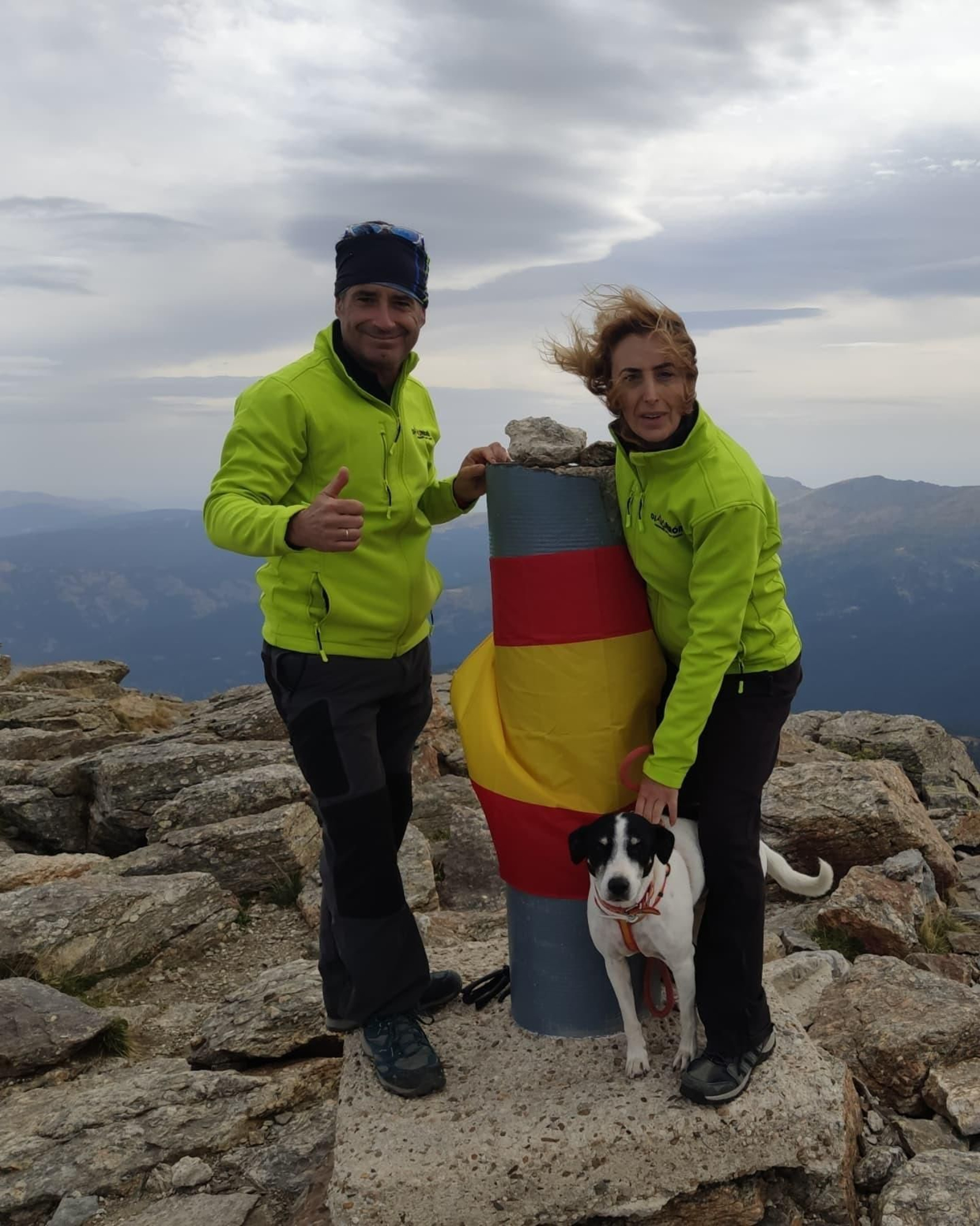 José Manuel, Rosario y Custodio, en Peñalara, en Madrid.