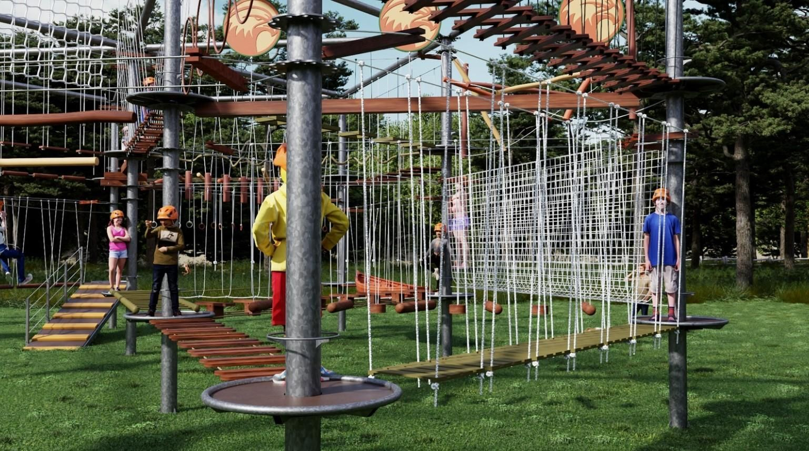 El nuevo parque multiaventura de Frailes.