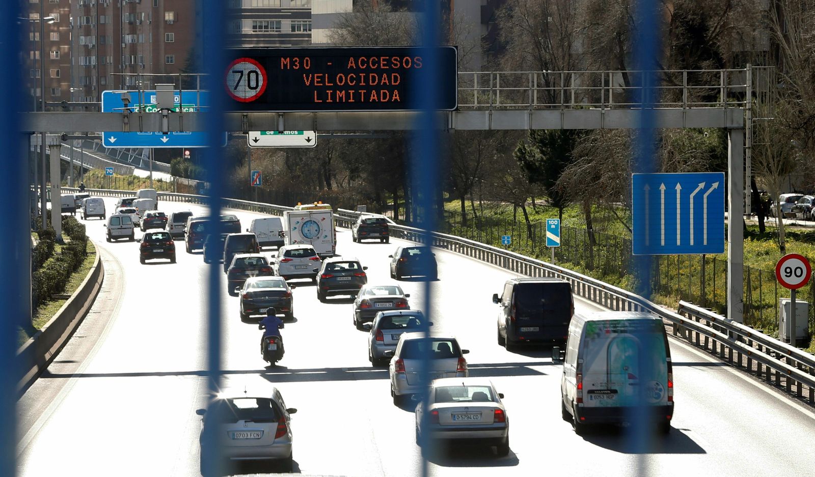 Restricciones en el tráfico en Madrid establecidos al aplicar el protocolo de actuación para episodios de contaminación.