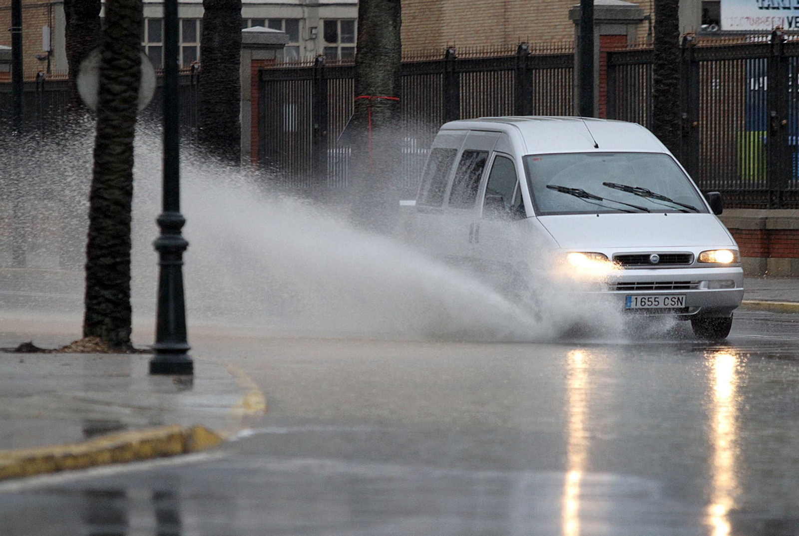 Imágenes del temporal de lluvia en Huelva.