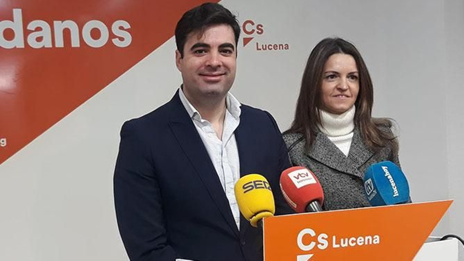Jesús López y Araceli García, concejales de Ciudadanos.