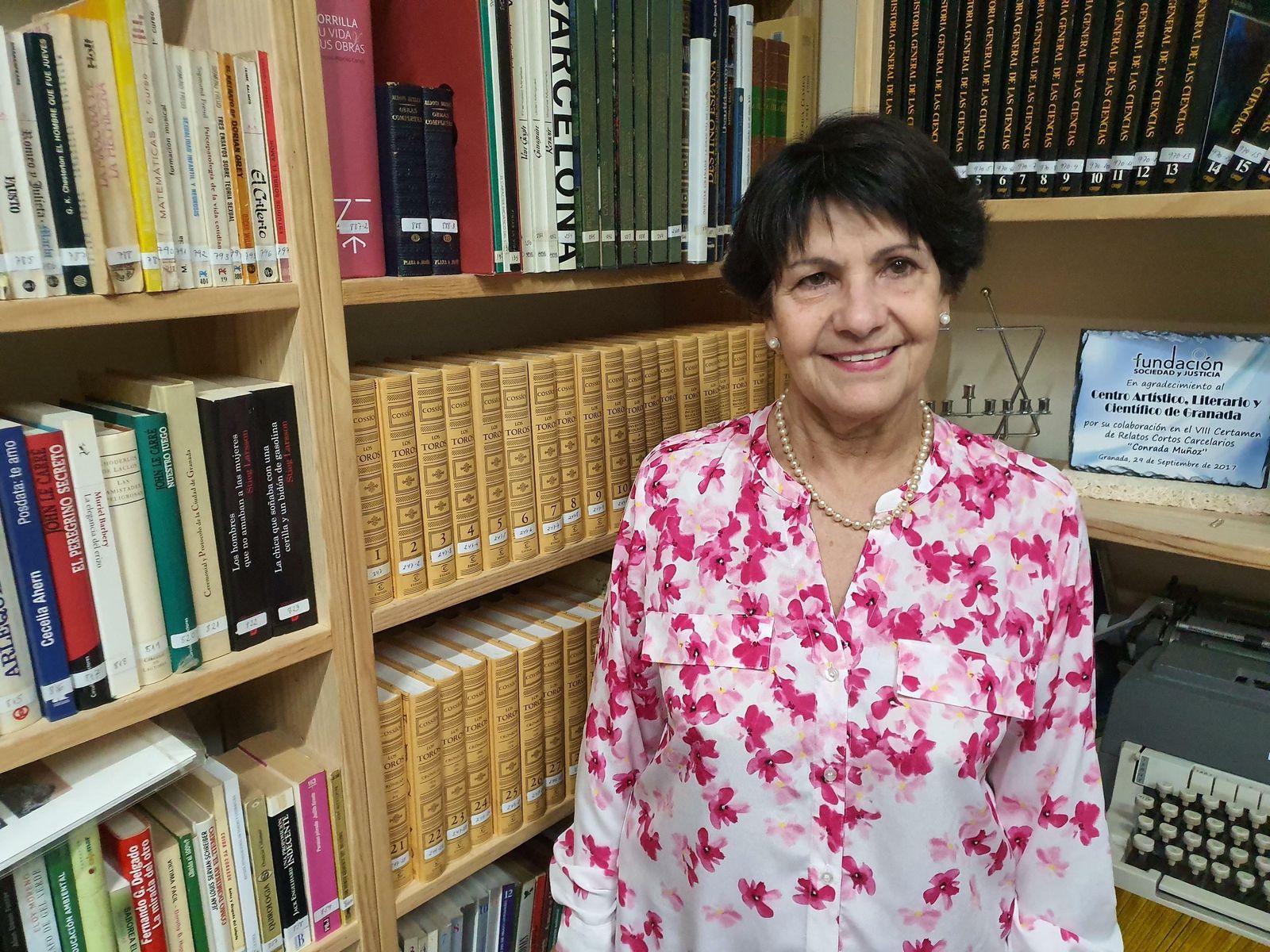 Celia Correa, durante el encuentro.