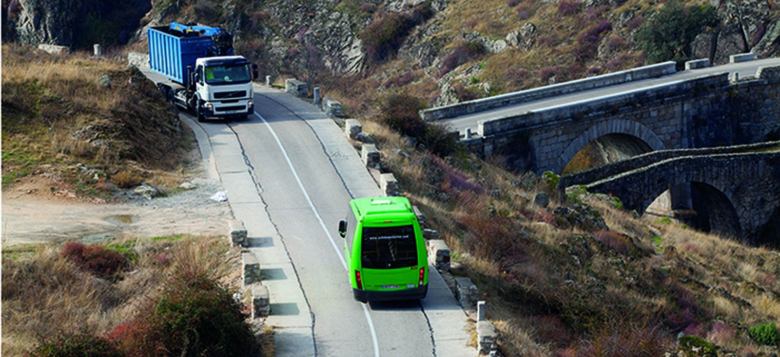 Estrechamiento en carretera: ¿Quién pasa primero?