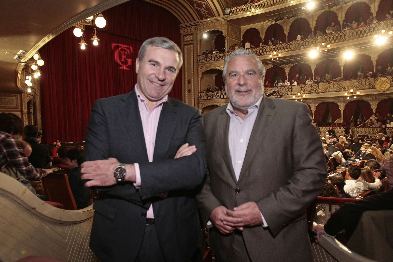 Joaquín Durán (dcha.) y el director de informativos, Fernando García.