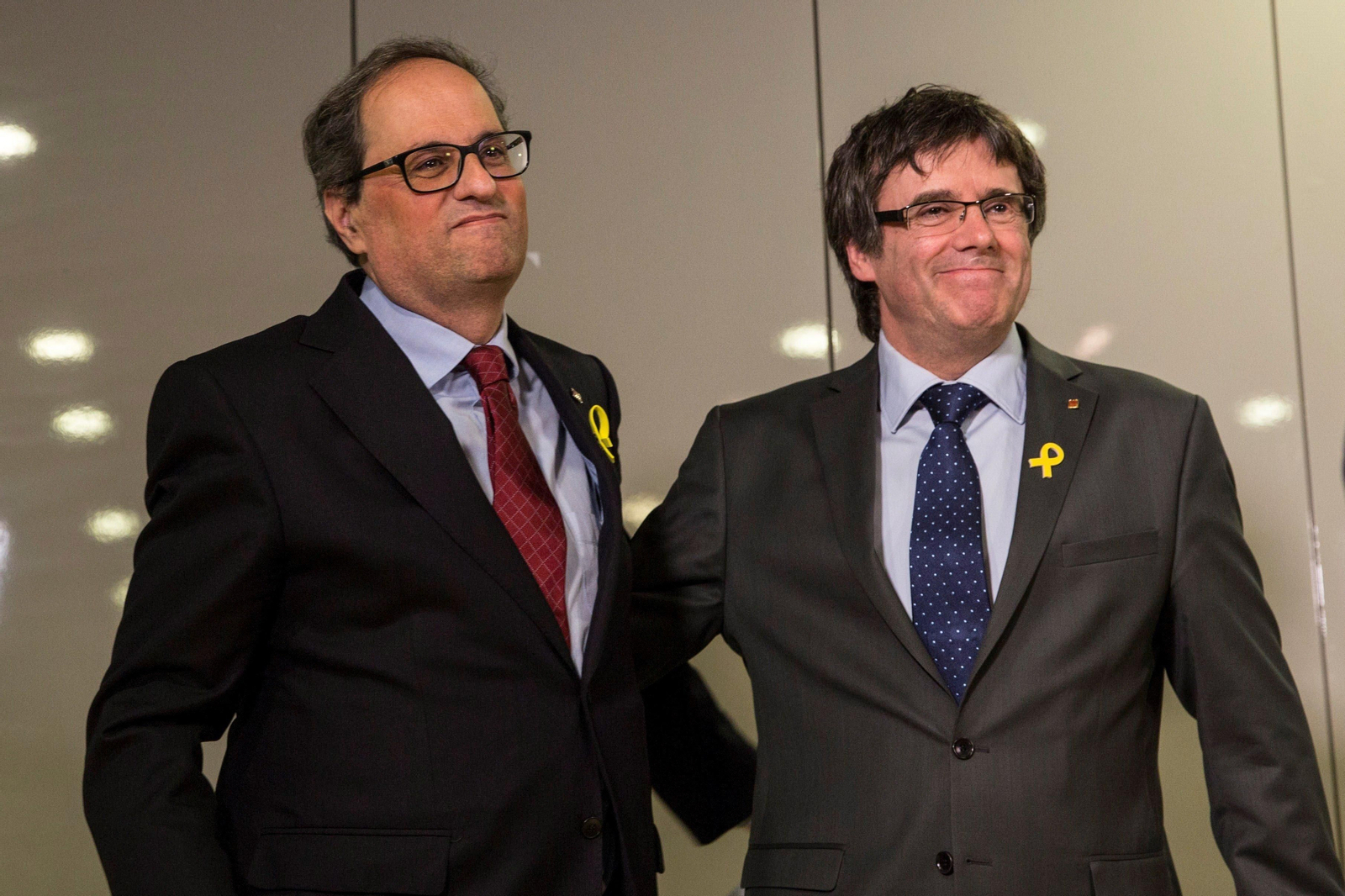 Quim Torra y Carles Puigdemont, durante su encuentro.