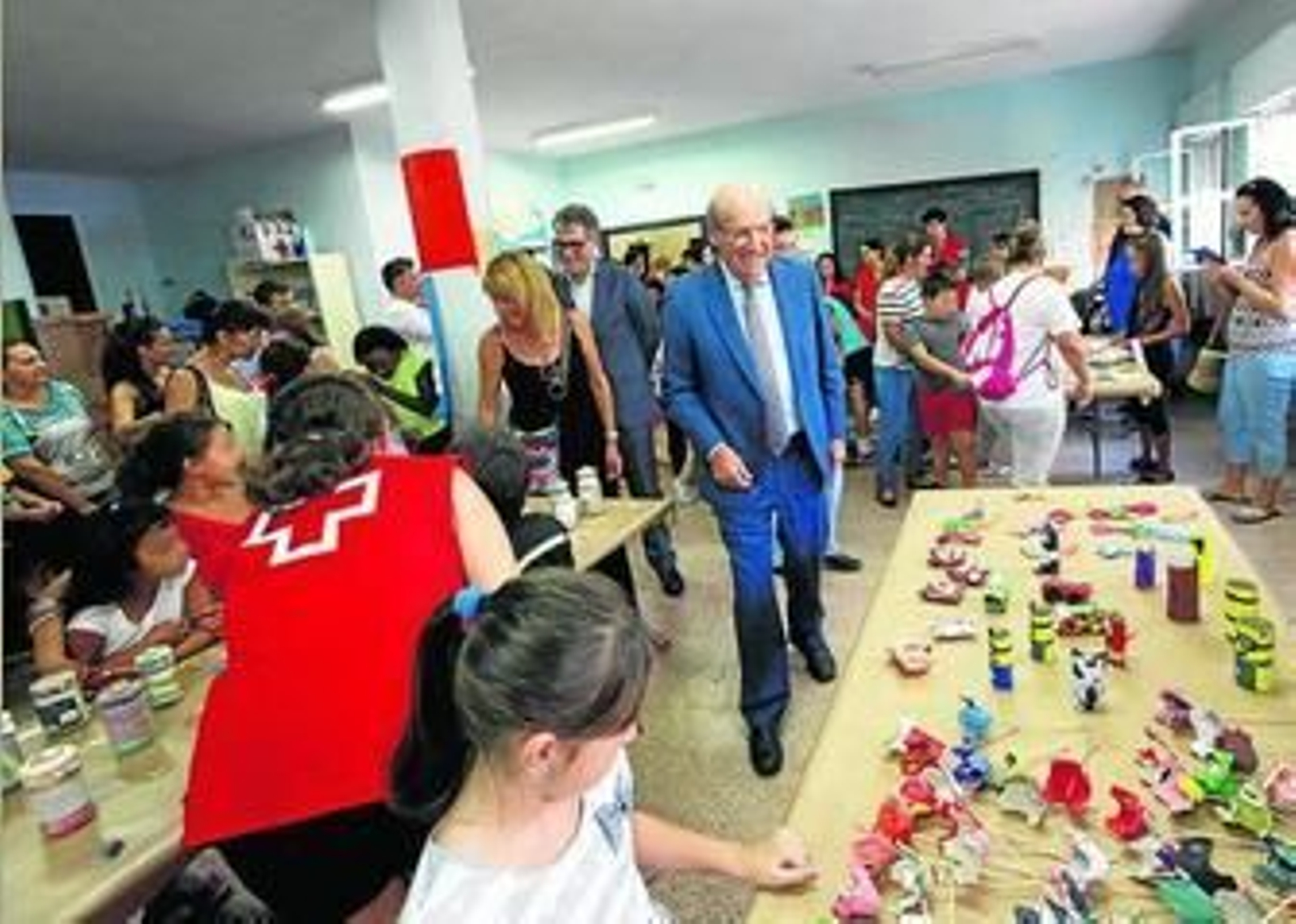 El alcalde, Pedro Rodríguez, en un momento de la última jornada del campamento.