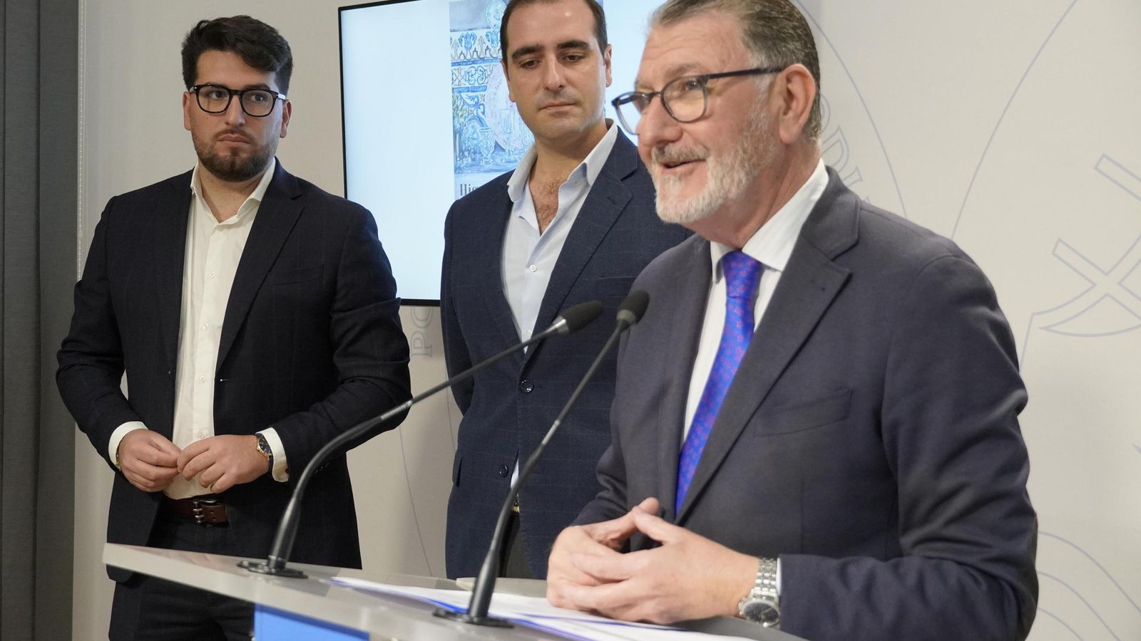 Mario Domínguez, Carlos Sobral y José Manuel Zamora en la presentación de la feria.