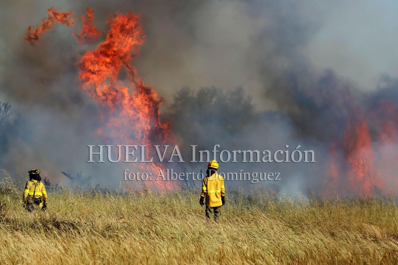 Imágenes del incendio en Doñana