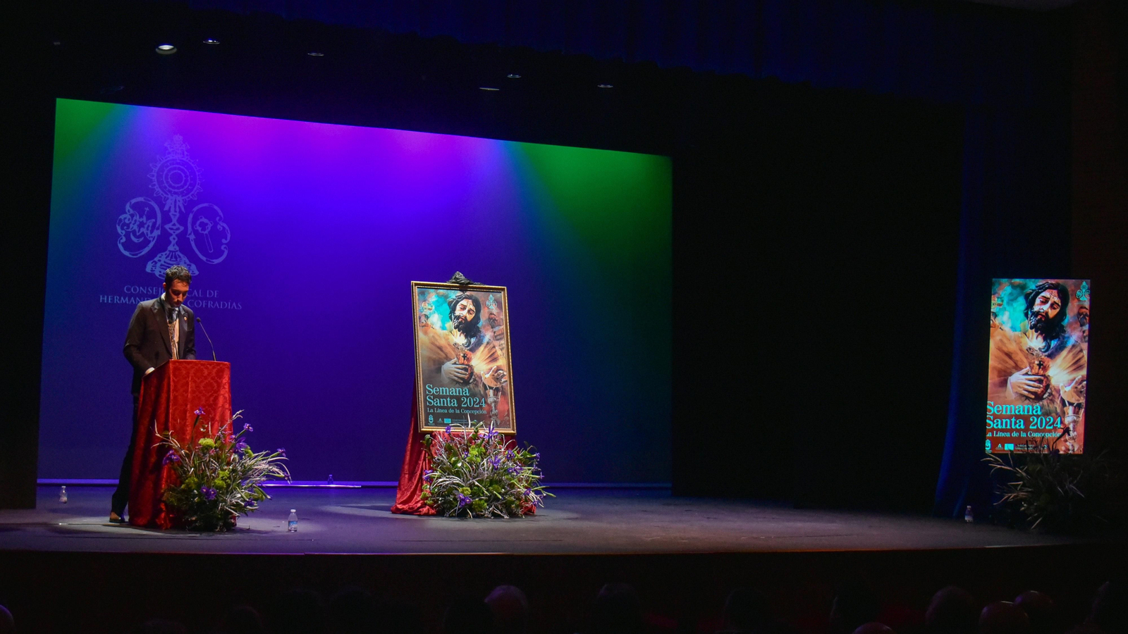 La presentación del cartel de oficial de la Semana Santa de La Línea 2024, en imágenes