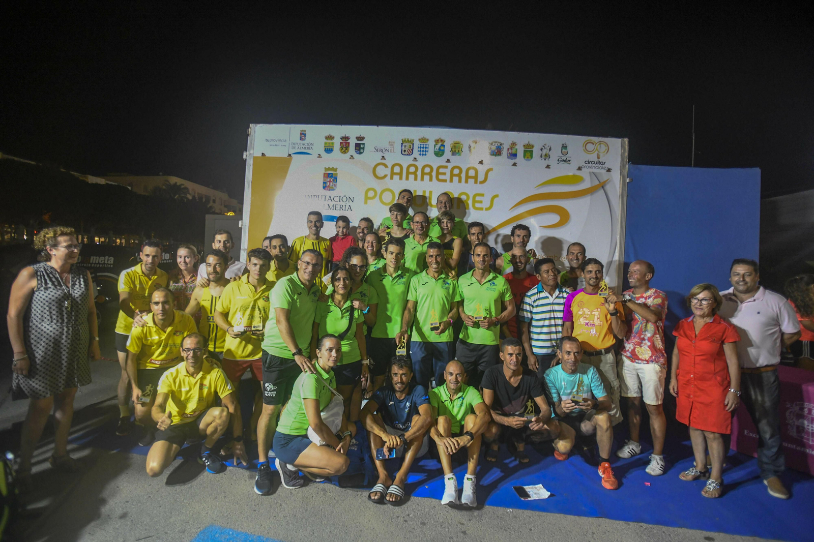 Podio de la última carrera, disputada en Garrucha.