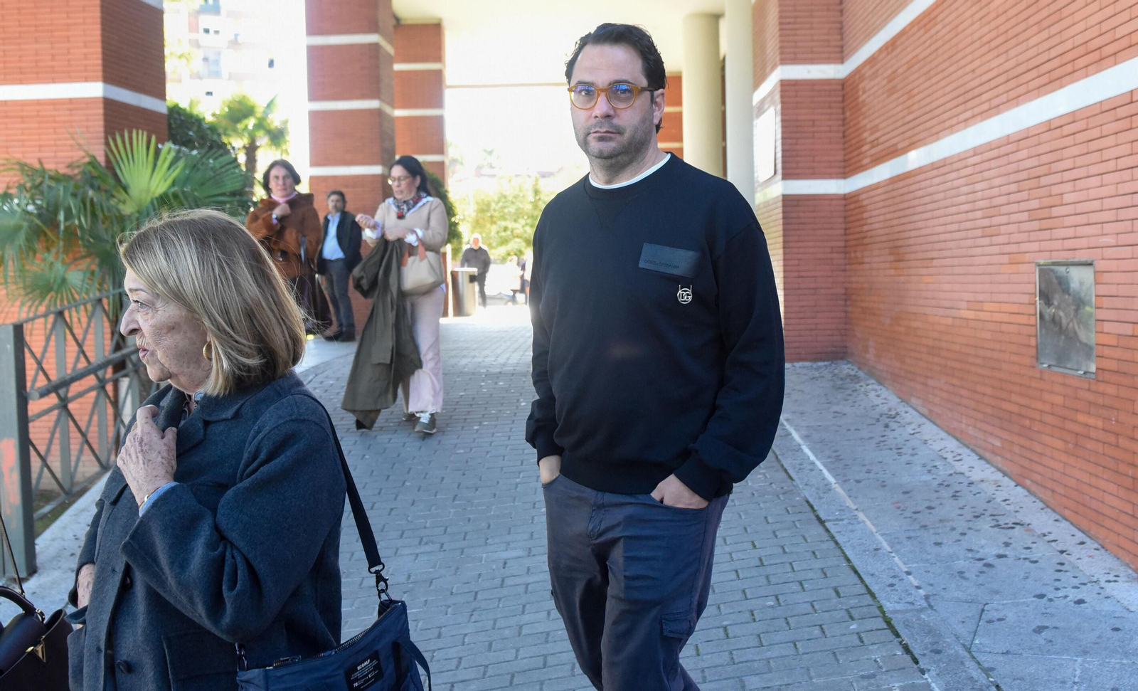 Víctor Orta, en el funeral de Carrión.