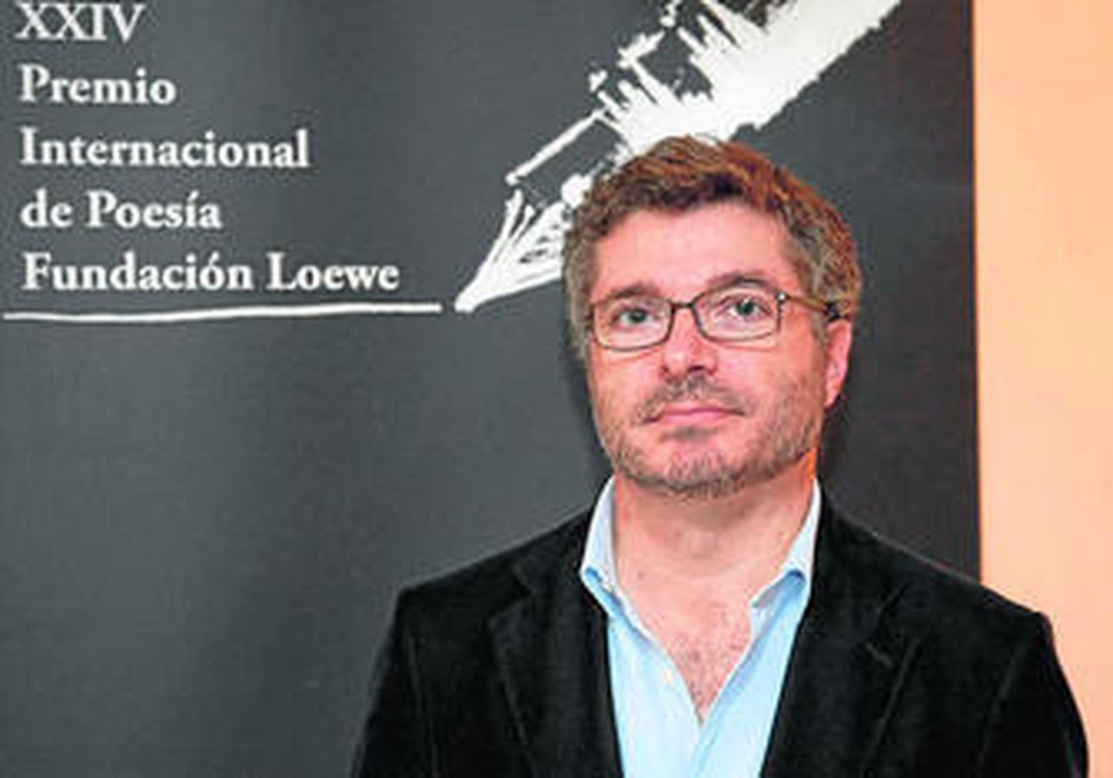 Álvaro García, ayer, tras la lectura del fallo del Premio Loewe.
