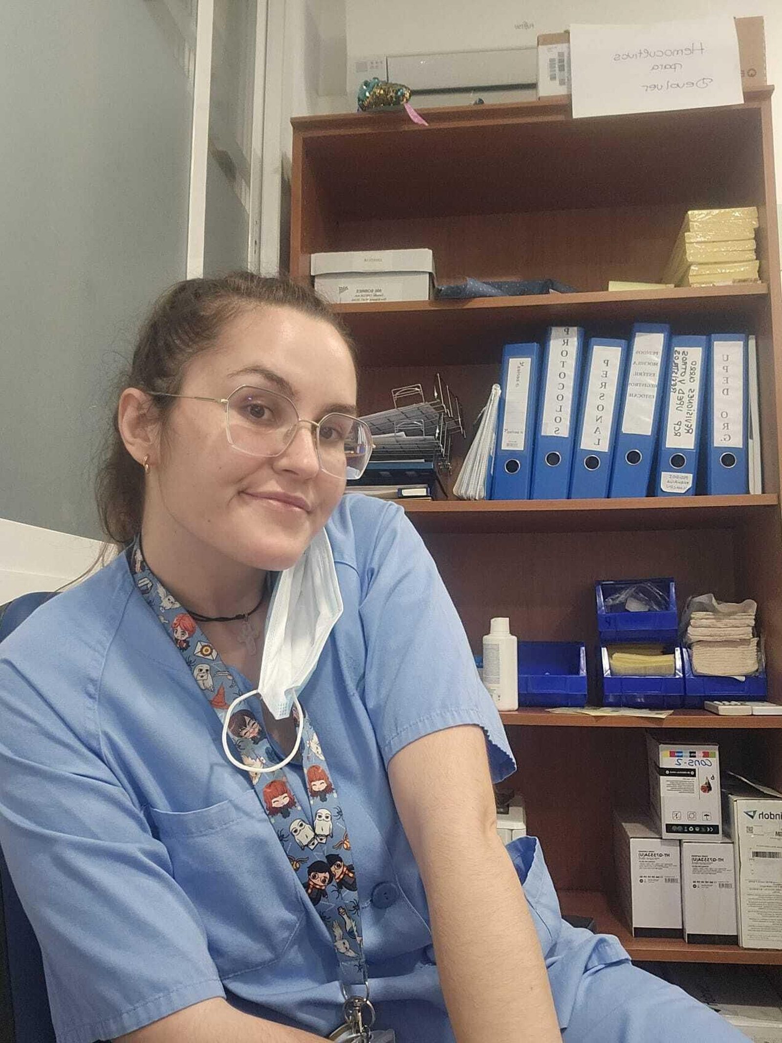 Celia Martínez, durante su formación EIR en el Hospital de Valme.
