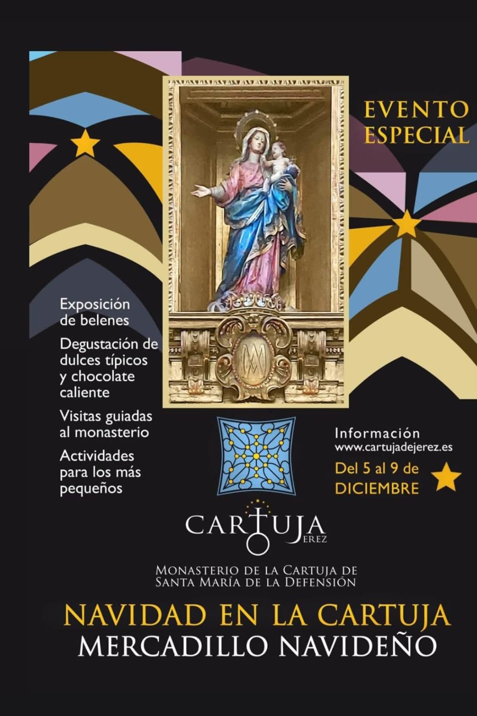 Cartel anunciador del mercadillo navideño.