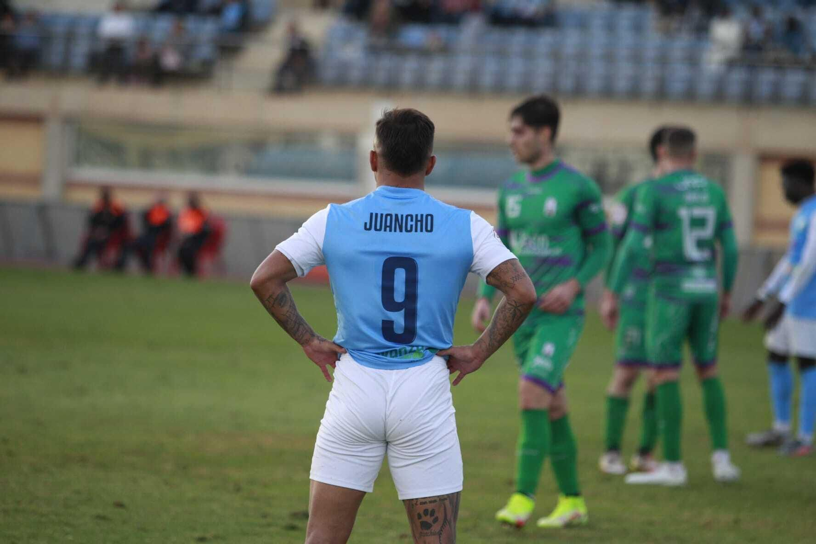 El ariete celeste Juancho se lamenta por una ocasión marrada