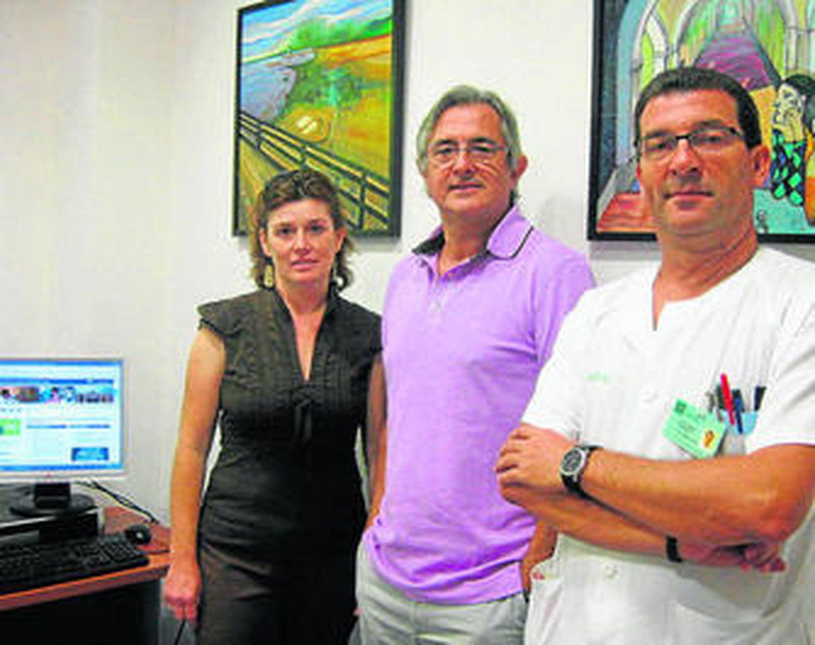 Casta Quesada, Fermín Mayoral y Juan Antonio García (de izq. a der.), responsables del proyecto.