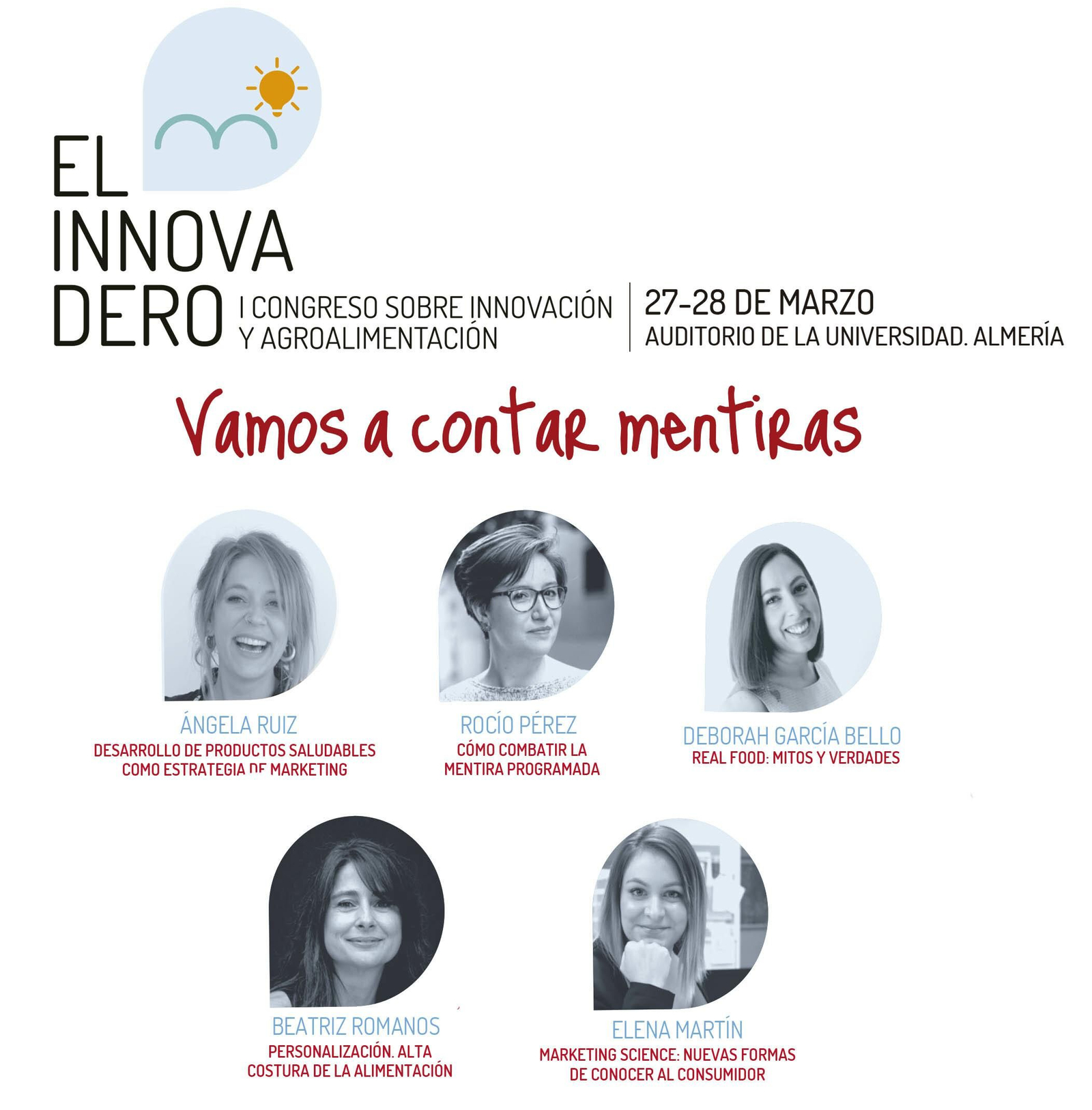 Mujeres en El Innovadero, que se celebrará los días 27 y 28 de marzo.