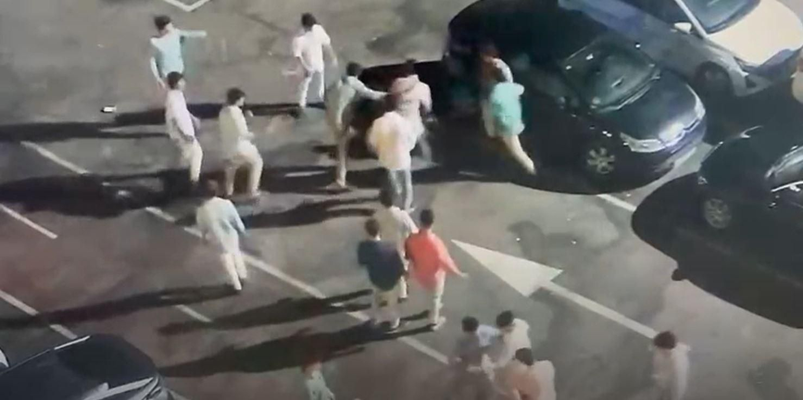 Un fotograma de la agresión ocurrida en el mes de julio en Puerto Sherry.