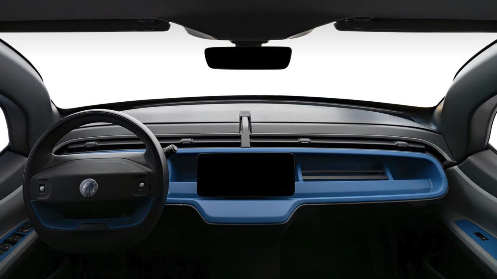 El diseño del salpicadero sorprende por la total ausencia de interruptores o controles.