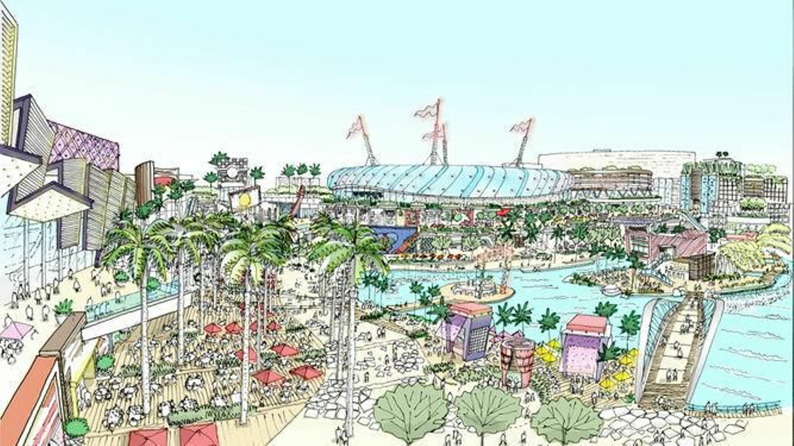 Boceto del futuro centro comercial que se ubicará en Torremolinos.