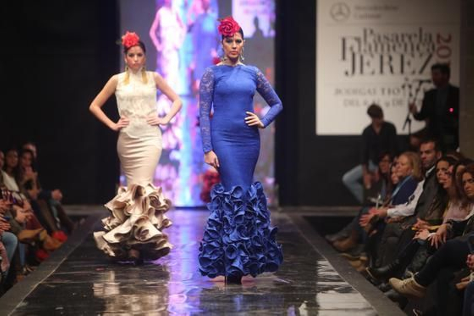 En la colección 'Va por ti', Pilar Rubio apuesta por los tonos verdes y cardenales, líneas muy limpias, mucho vuelo y pocos adornos.

Foto: Juan Carlos Corchado