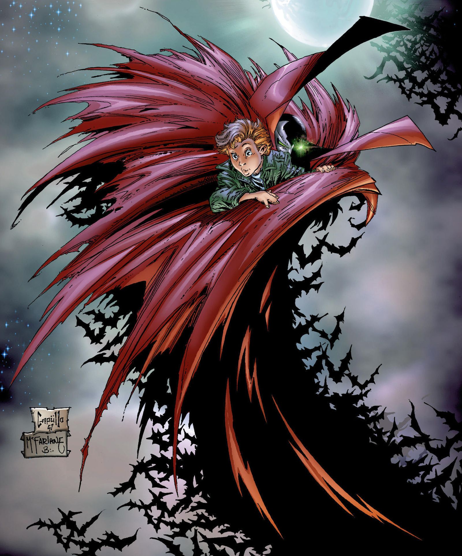 Detalle de una de las páginas de la obra creada por McFarlane y Capullo.