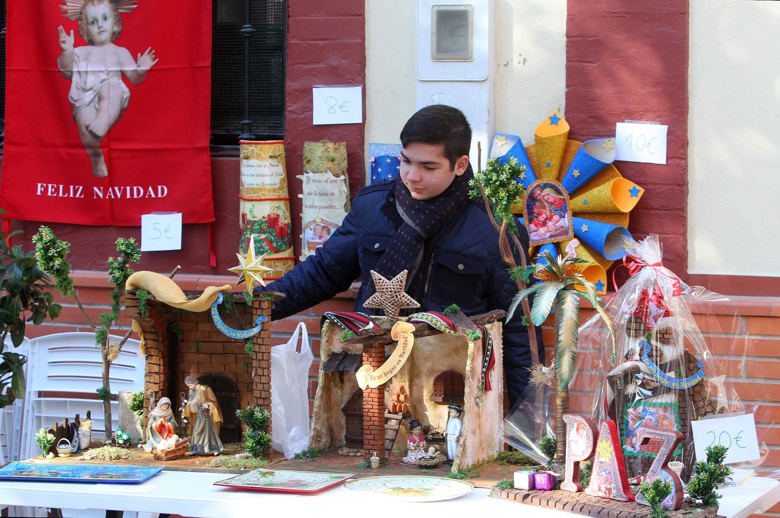 Imágenes del Belén viviente del Colegio María Inmaculada.