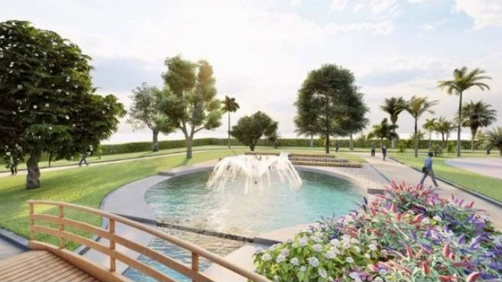 El Parque Villa Victoria incluirá dos estanques de agua conectados por un canal y caminos de paseo.