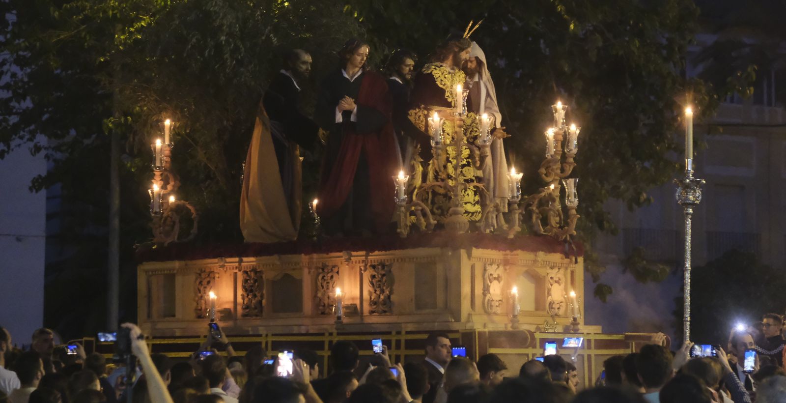 El Señor de la Salud de Puerta Nueva, durante el Jueves de Pasión de 2023.