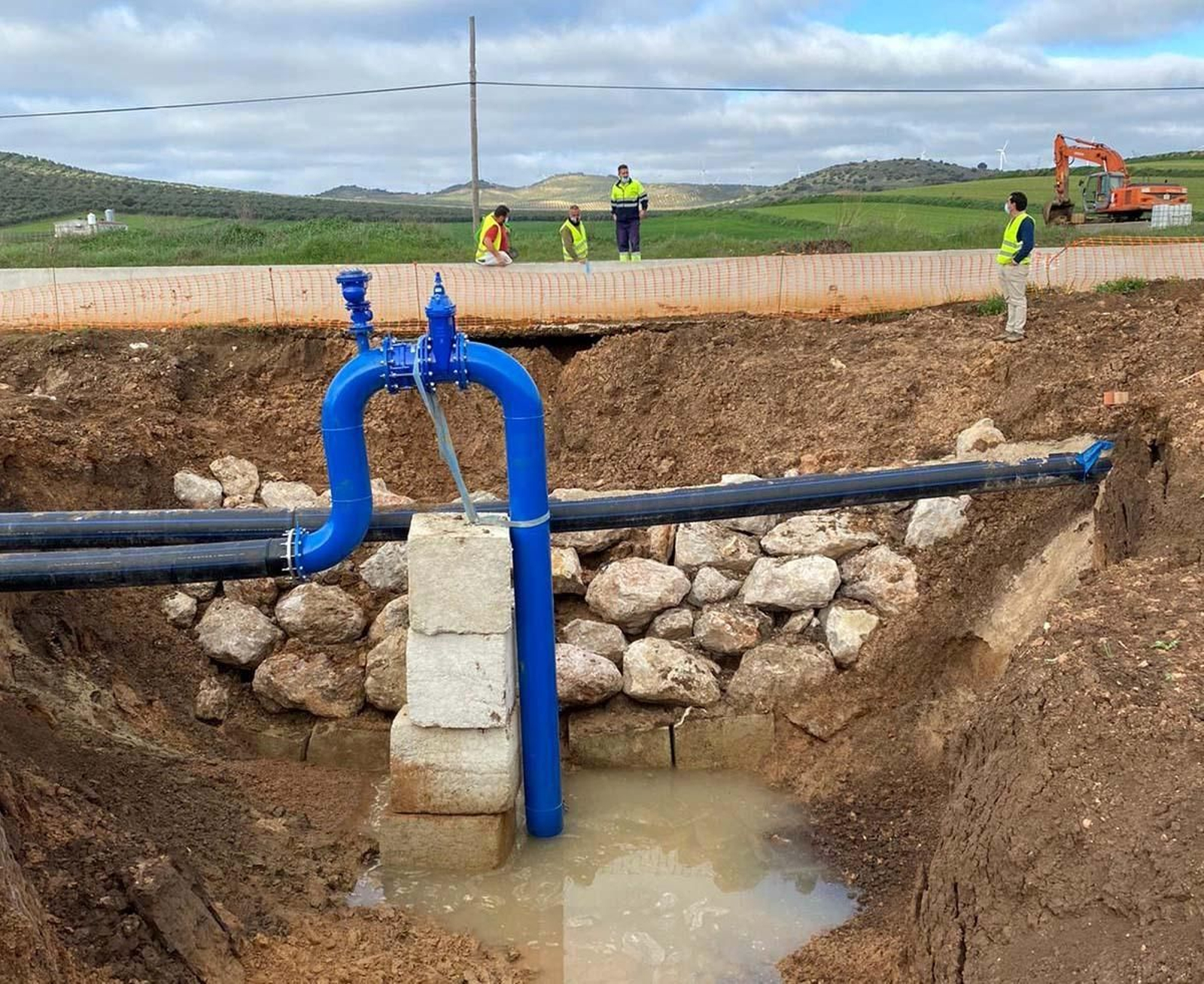 Trabajos de renovación de la conducción.