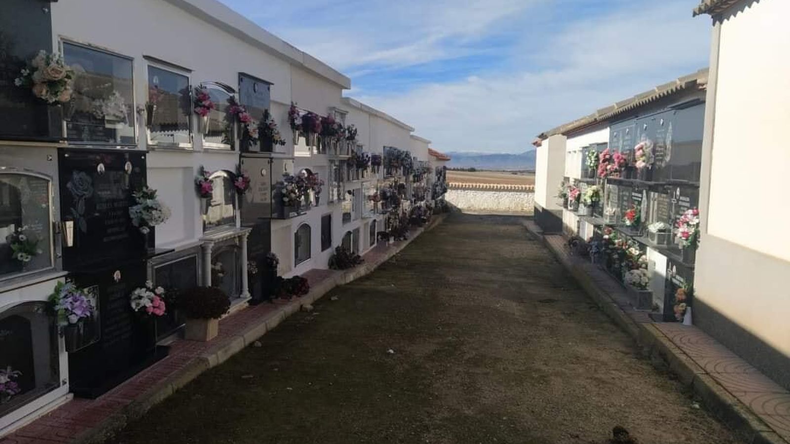 El terreno del cementerio es de tierra, donde crecen los matorrales y desde hace meses nadie se encarga de mantenerlo limpio, porque el Obispado ha prohibido a la Hermandad de Ánimas realizar allí cualquier intervención