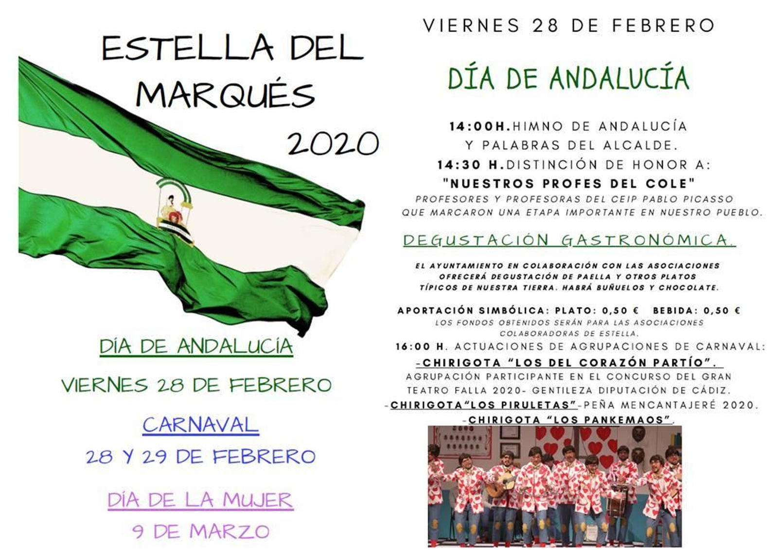 Estella. La ELA se prepara para un fin de semana completo de actividades, con un amplio programa por el Día de Andalucía y eventos por el Carnaval.