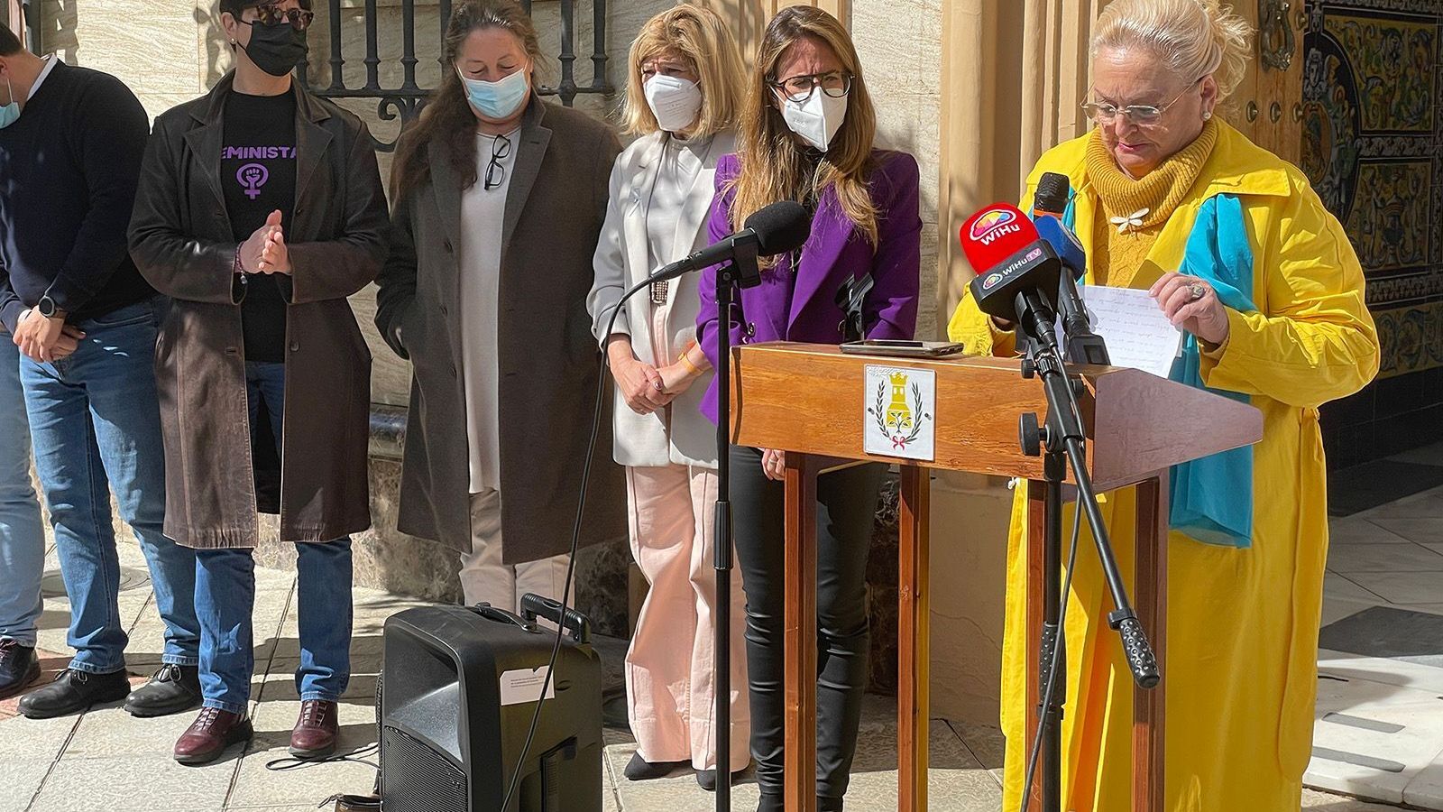 Lectura de un manifiesto en Ayamonte