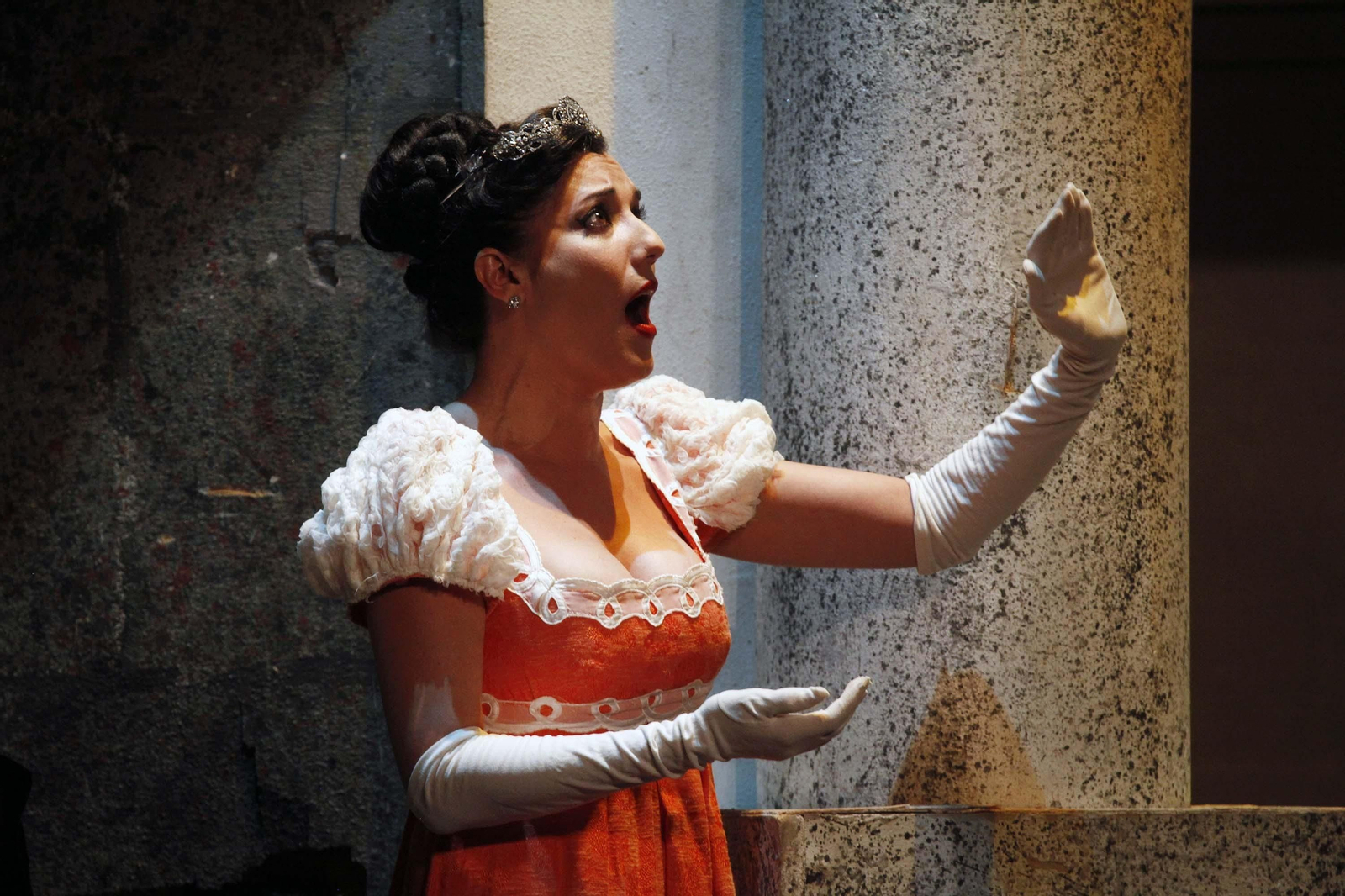 Un momento de la representación de 'La canción del olvido' de José Serrano, en Cartaya.