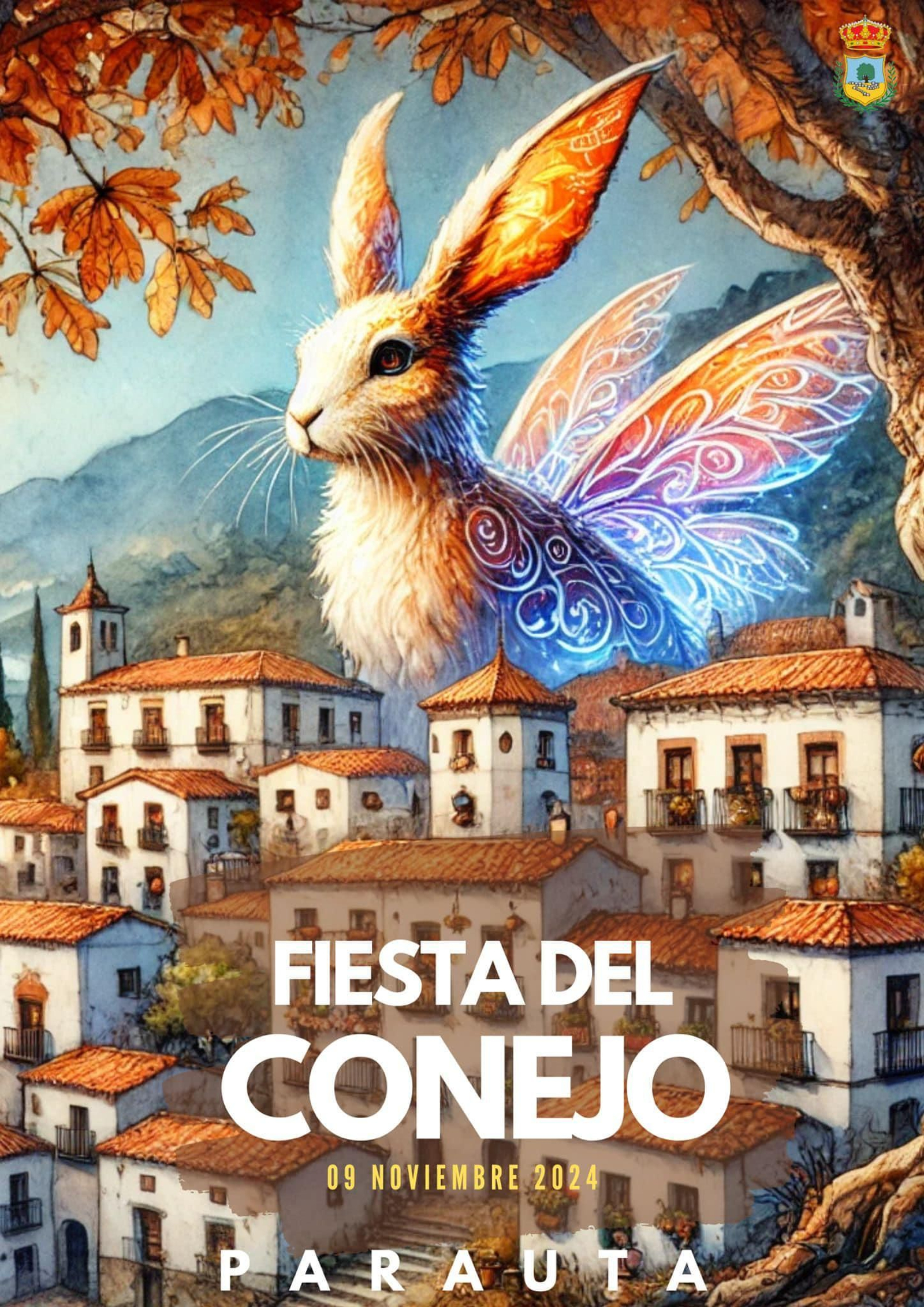 Cartel promocional de la Fiesta del Conejo de Parauta.
