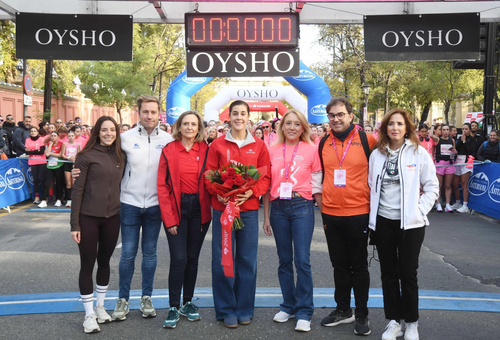 Carolina Marín, durante la marea rosa de Sevilla
