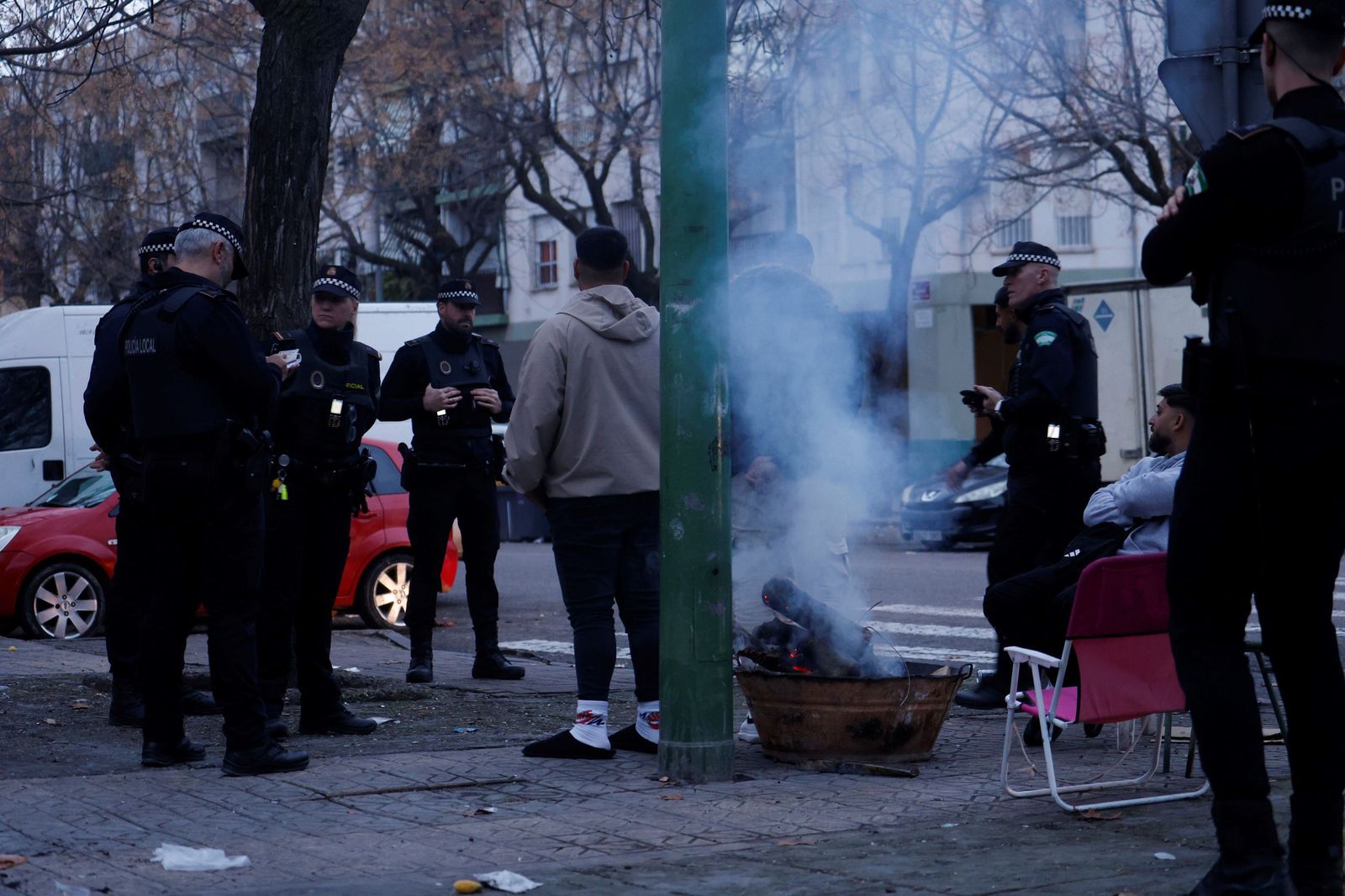 El Grupo Rayo, durante una de sus intervenciones en el Distrito Sur.