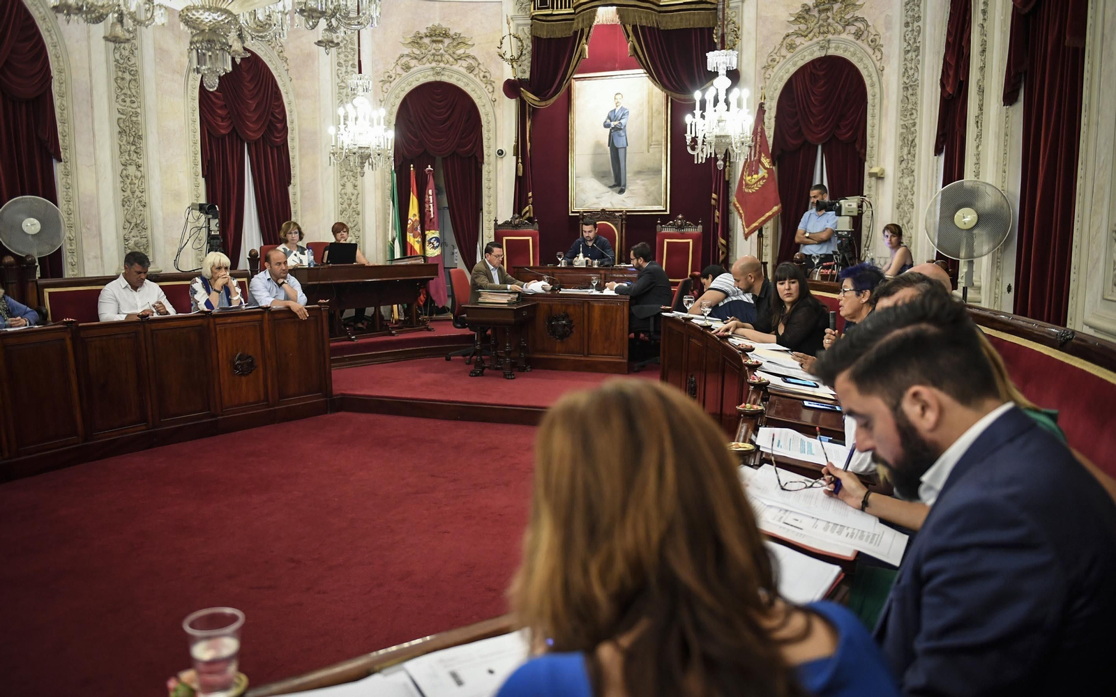 Concejales de la Corporación, en un pleno municipal