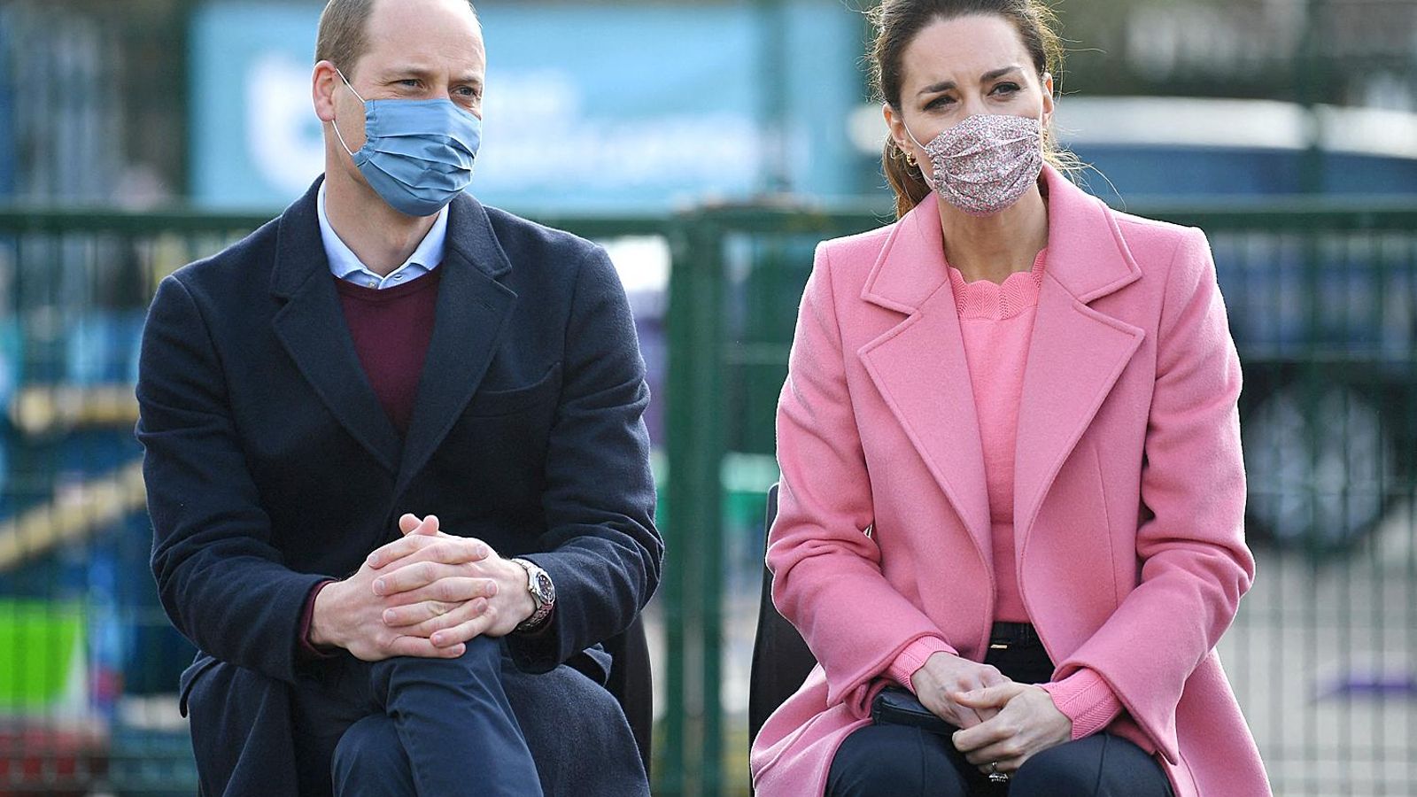 Guillermo con su esposa, Catalina, en el acto de este jueves.