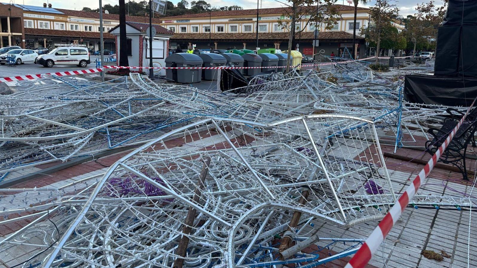 Daños causados por el temporal en La Cala de Mijas