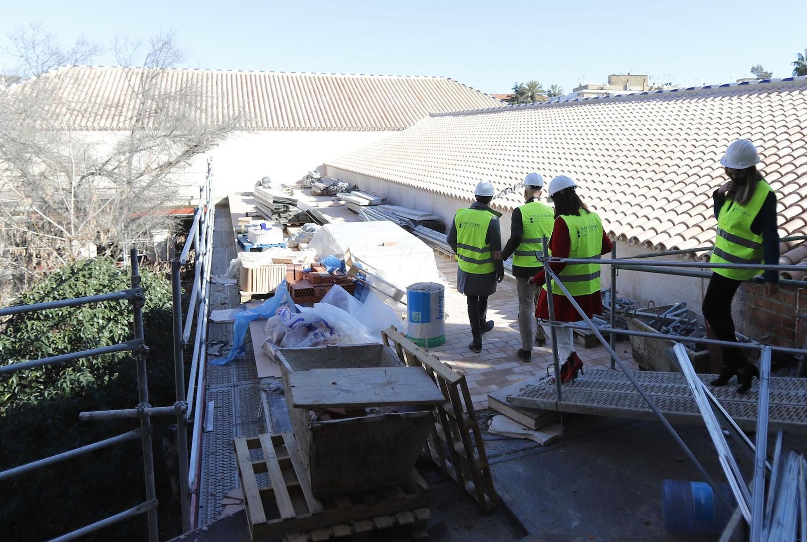 Imágenes de la visita a las obras del Instituto Rábida