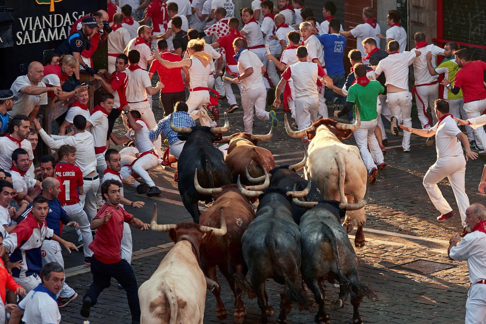 Imágenes del último encierro de Sanfermines
