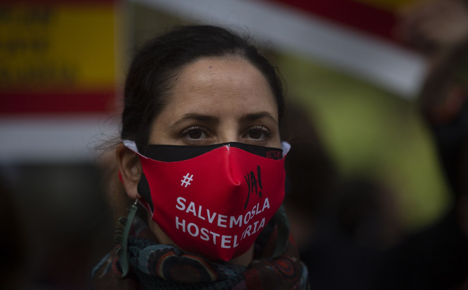 La manifestación de los hosteleros de Sevilla, en imágenes