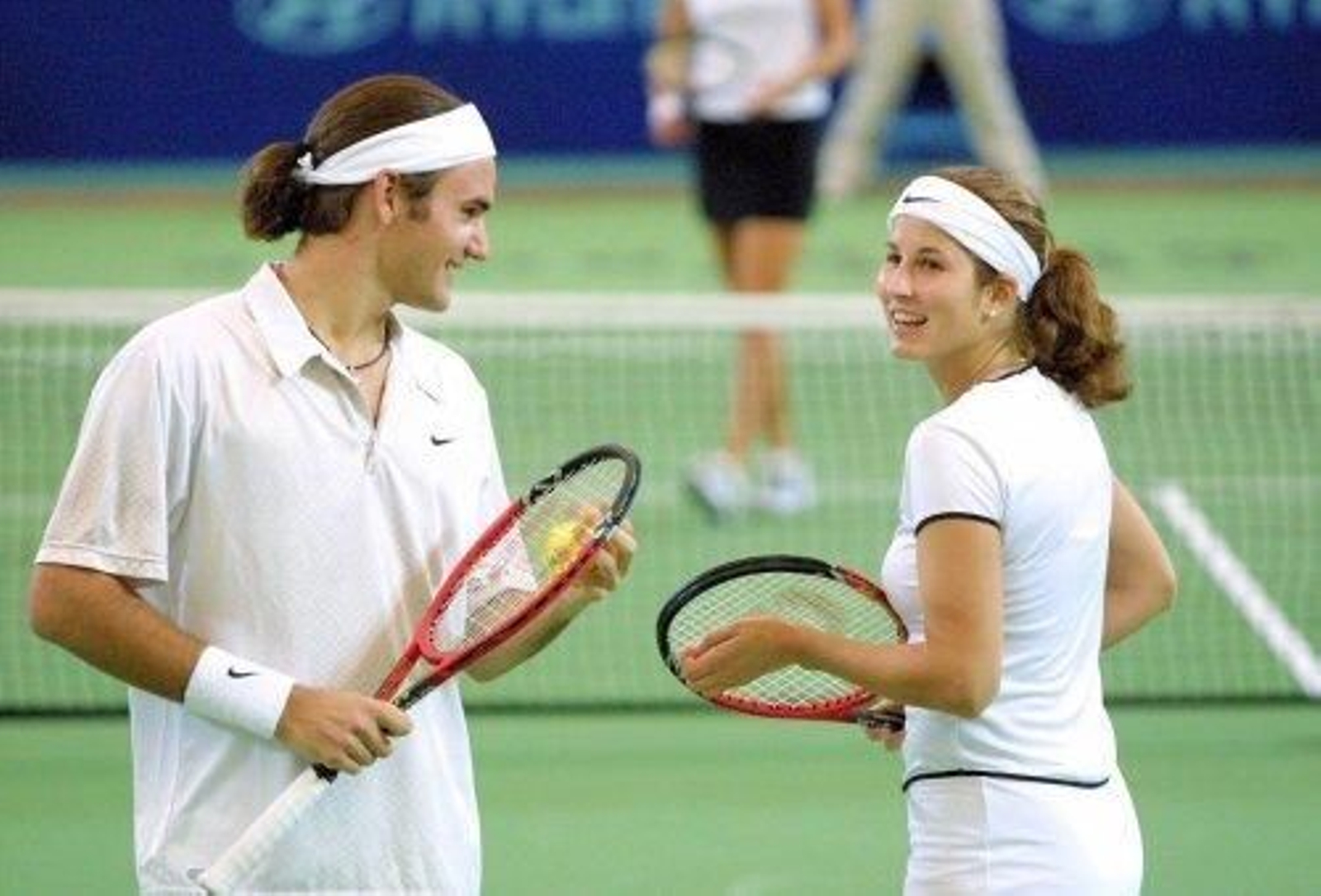 Roger Federer y Mirka Vavrinec, que se conocieron en las pistas de Sidney 2000