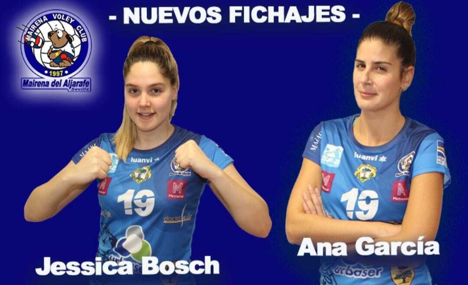 Las dos nuevas fichajes del Mairena Voley.