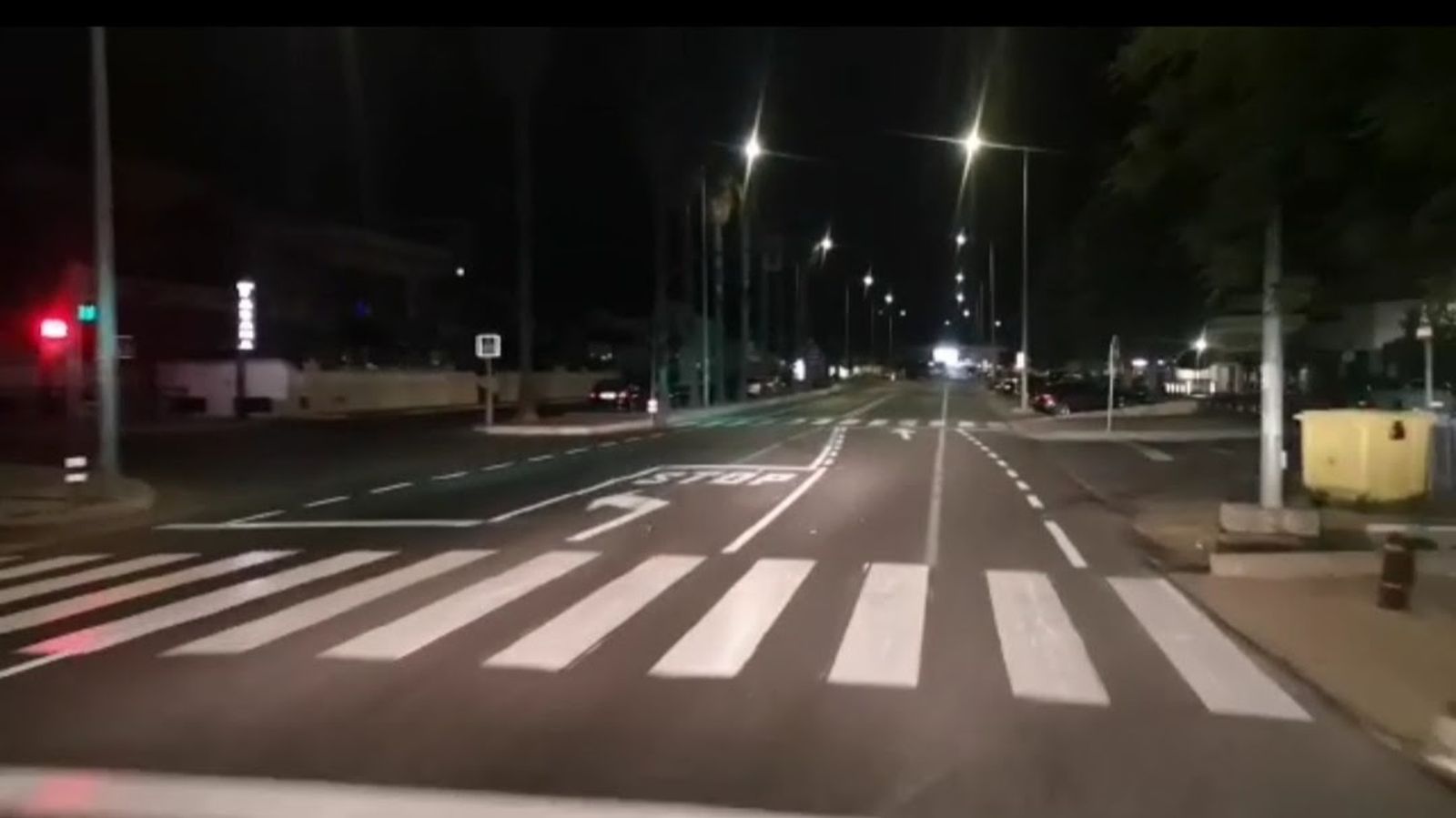 Trazado que ha sido repintado